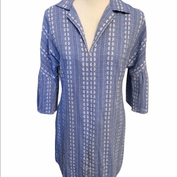 SPLENDID DRESS | blue patterned small dress - Picture 3 of 6